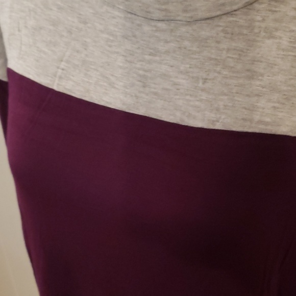 Plum Color Block Raglan - Picture 2 of 3